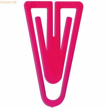 Büroklammern Super Plastiklips 110mm VE=1 Stück pink-0