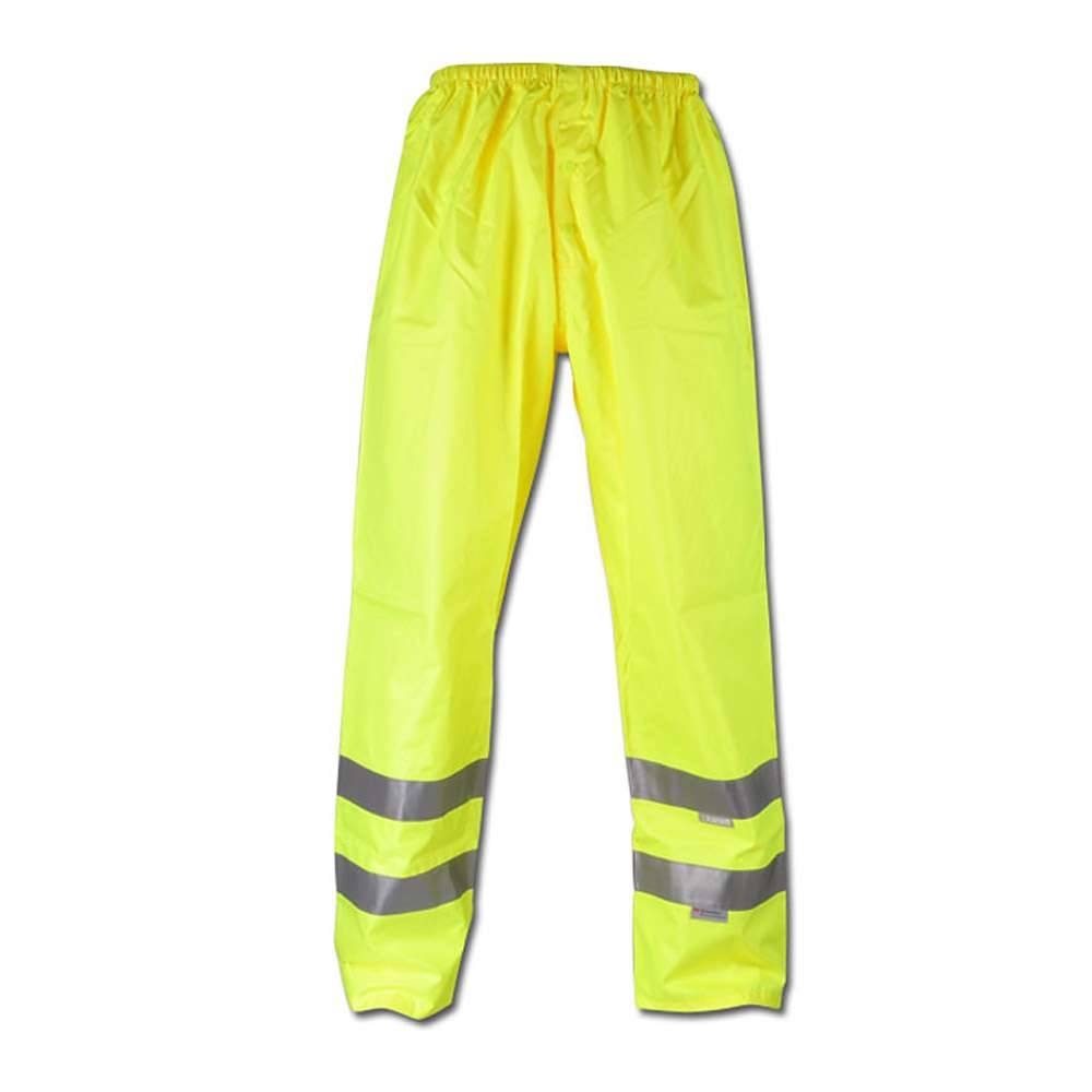 Warn Regenhose - Gr. XXL - gelb - EN471,343 - 100 % PES - Hightech-Reflexstreifen - lange Lebensdauer - "Warnwetterschut-0