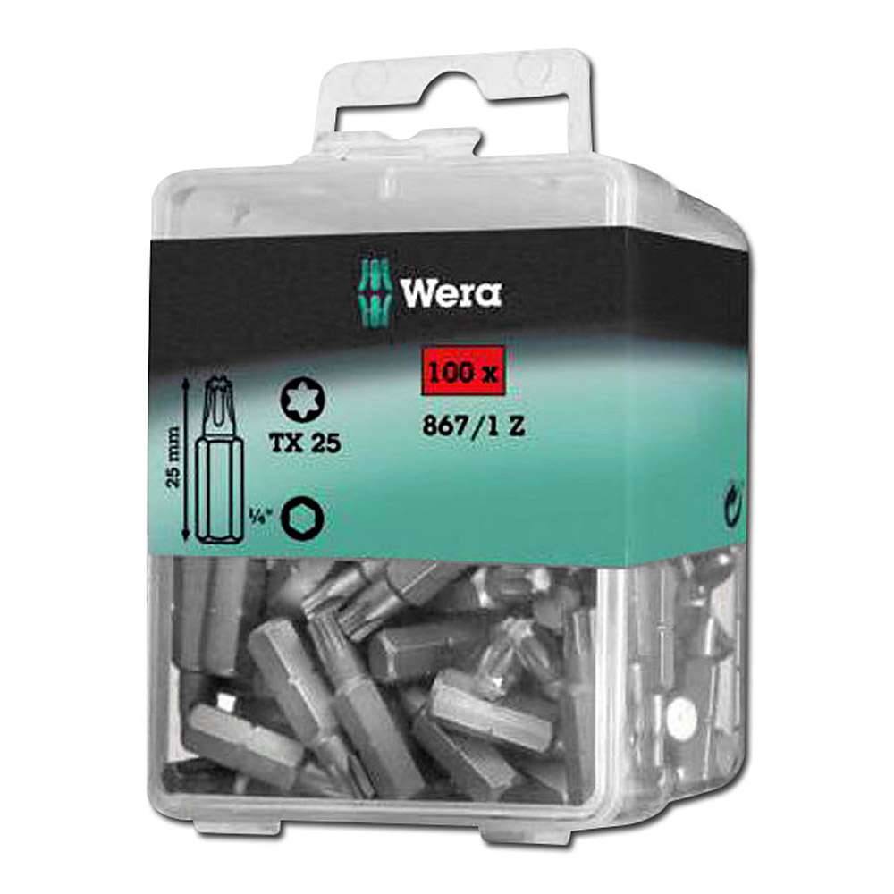 Bit-Großpack T40x25mm zähhart a 100 Stück Wera - Artikel: 4013288138569