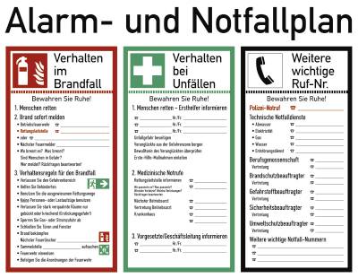 Alarm- und Notfallplan ISO 7010, Kunststoff, 620x480 mm-0