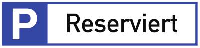 Schild Parkplatzreservierer Reserviert, Alu, 460x110 mm-0