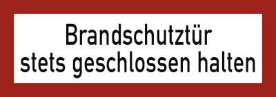 Schild Brandschutztür stets geschlossen halten, Folie, 210x74 mm-0