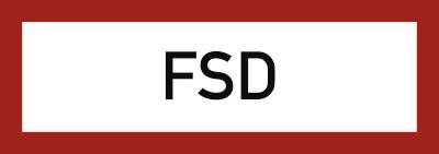 Schild FSD (Feuerwehrschlüsseldepot), Folie, 297x105 mm-0