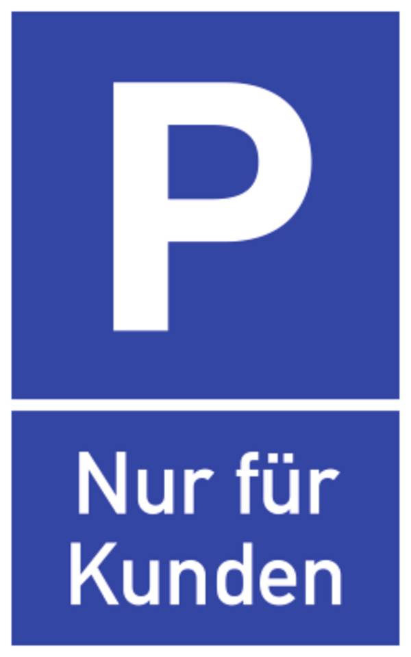 Parkplatzschild - Nur für Kunden, Alu, 400x650 mm