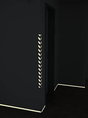 Warnprofil 90° abgewinkelt, Alu, nachleucht./schwarz, 160-mcd, 100x1000 mm-0