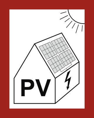 Schild Hinweis auf eine PV-Anlage (Photovoltaikanlage), Folie, 105x148 mm-0