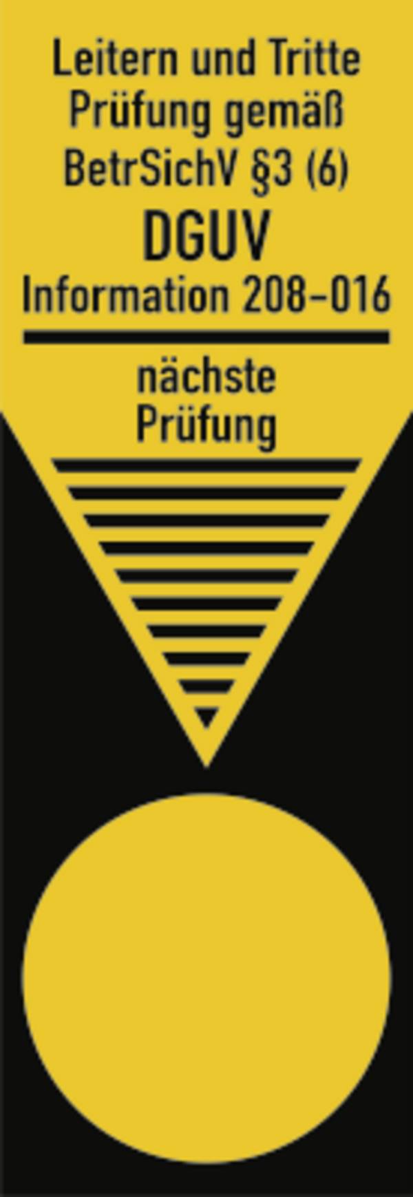 Leiter-Grundplakette gemäß DGUV, Folie, 45x130 mm