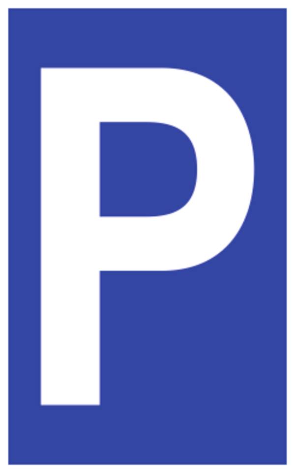 Parkplatzschild - Symbol "P", Alu, 250x400 mm
