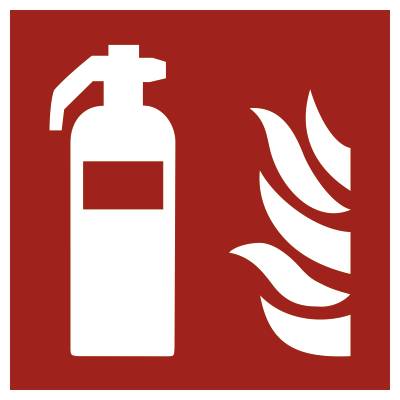 Schild Feuerlöscher ISO 7010, Kunststoff, 148x148 mm-0