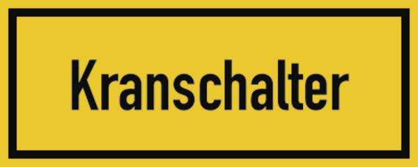 Kranschalter, Alu, 250x100 mm