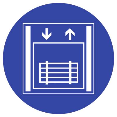 Schild Lastenaufzug, Folie, Ø 200 mm-0