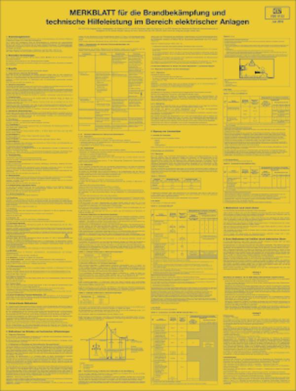 Merkblatt für die Brandbekämpfung und technische ..., Kunststoff, 500x660 mm