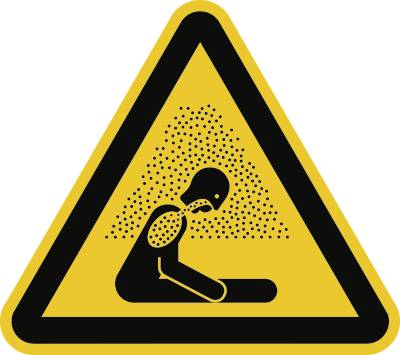 Schild Warnung vor Erstickungsgefahr ISO 7010, Folie, 200 mm SL-0