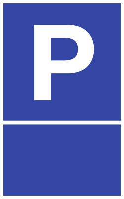 Parkplatzschild - zur Selbstbeschriftung, Alu, 400x650 mm-0