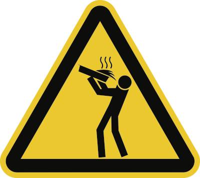 Schild Warnung vor Verbrühung, Polyesterfolie, 50 mm SL, 6 Stück/Bogen-0