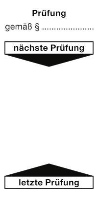 Grundplakette Prüfung gemäß § nächste Prüfung..., Folie, 40x80 mm, 10 Stk./Bog.-0