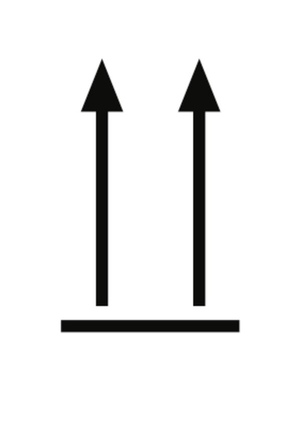 Symbol Oben!, Folie, 105x148 mm