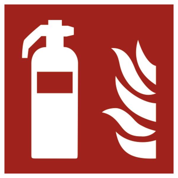 Schild Feuerlöscher ISO 7010, Folie, 148x148 mm