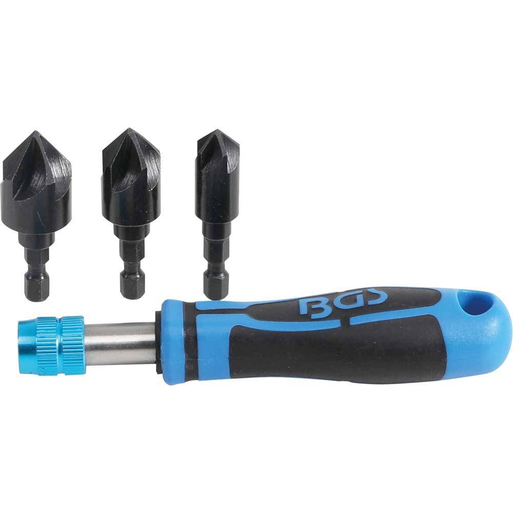 Entgrater-Set - Entgrater Ø 12 mm bis 19 mm - Chrom-Vandadium-Stahl-0