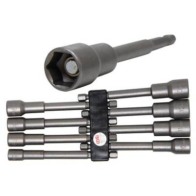 Steckschlüssel-Einsatz-Set - extra lang - mit 6-Kant Schaft - 6 - 13 mm