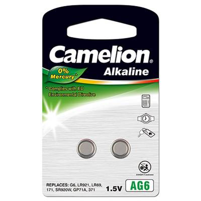 Camelion Knopfzelle LR69 LR920 AG6 2er Blister, 1,5V, Alkaline
