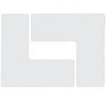 Bodenmarkierer, L-Form, weiß, extra stark klebend rückstandsfrei entfernbar, 76,2 mm x 203,2 mm, 20 Stück
