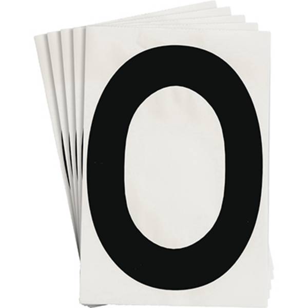 Bodenmarkierer, 'O', schwarz, extra stark klebend rückstandsfrei entfernbar, 152,40 mm x 203,2 mm, 20 Etiketten