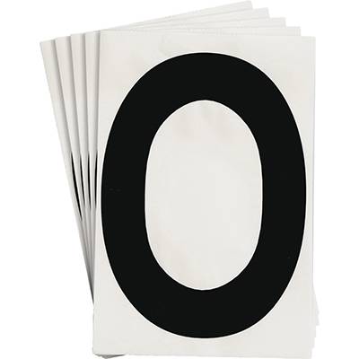 Bodenmarkierer, 'O', schwarz, extra stark klebend rückstandsfrei entfernbar, 152,40 mm x 203,2 mm, 20 Etiketten-0
