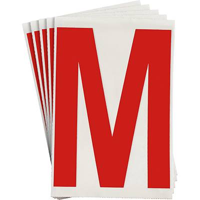 Bodenmarkierer, 'M', rot, extra stark klebend rückstandsfrei entfernbar, 152,40 mm x 203,2 mm, 20 Etiketten-0