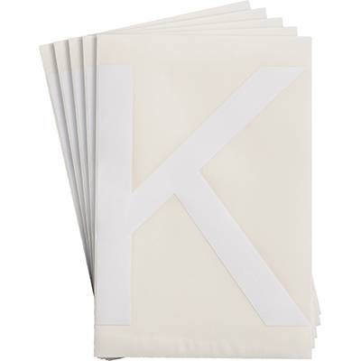Bodenmarkierer, 'K', weiß, extra stark klebend rückstandsfrei entfernbar, 152,40 mm x 203,2 mm, 20 Etiketten-0