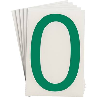 Bodenmarkierer, '0', grün, extra stark klebend rückstandsfrei entfernbar, 152,40 mm x 203,2 mm, 20 Etiketten-0