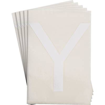 Bodenmarkierer, 'Y', weiß, extra stark klebend rückstandsfrei entfernbar, 152,40 mm x 203,2 mm, 20 Etiketten-0