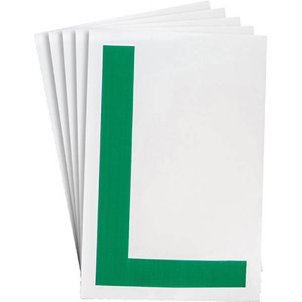 Bodenmarkierer, 'L', grün, extra stark klebend rückstandsfrei entfernbar, 152,40 mm x 203,2 mm, 20 Etiketten