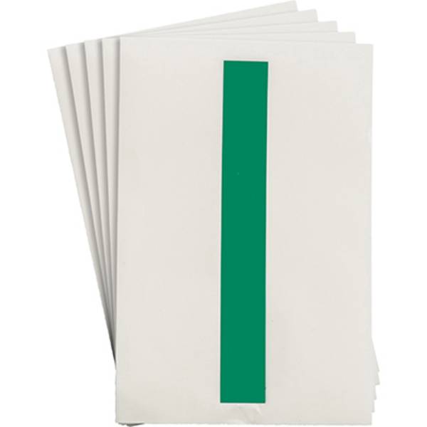 Bodenmarkierer, 'I', grün, extra stark klebend rückstandsfrei entfernbar, 152,40 mm x 203,2 mm, 20 Etiketten