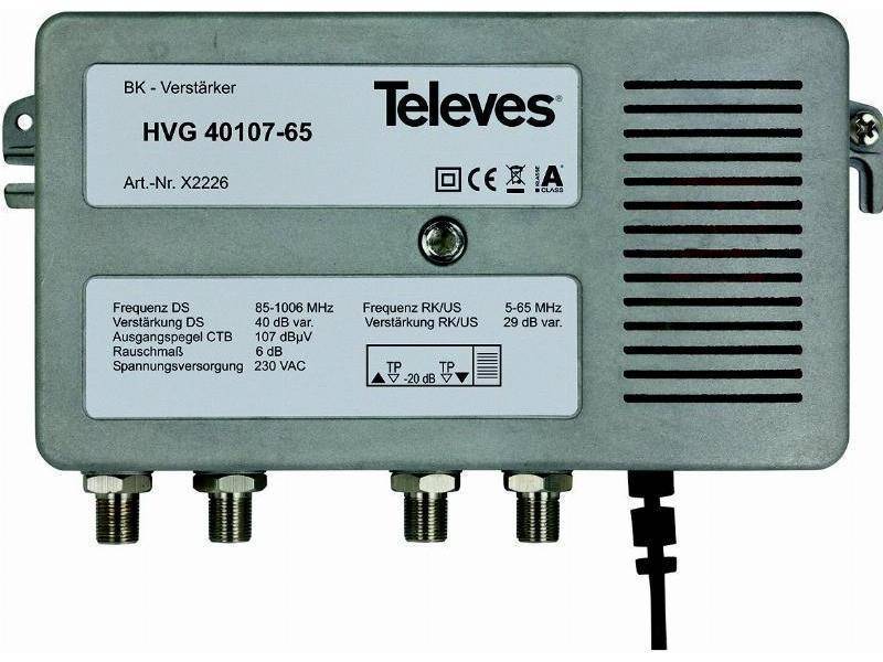 Televes BK-Verstärker Guß 40dB HVG40107-65-0