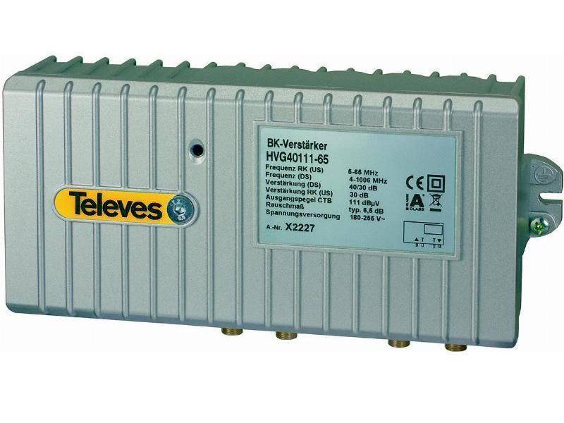Televes BK-Verstärker Guß 40/30dB 5-1006MHz RK 30dB HVG40111-65 30 dB, 40 dB-0