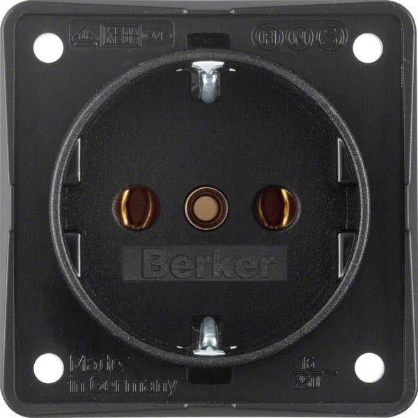 BERKER - Steckdose Schuko 9418505 schwarz matt-0