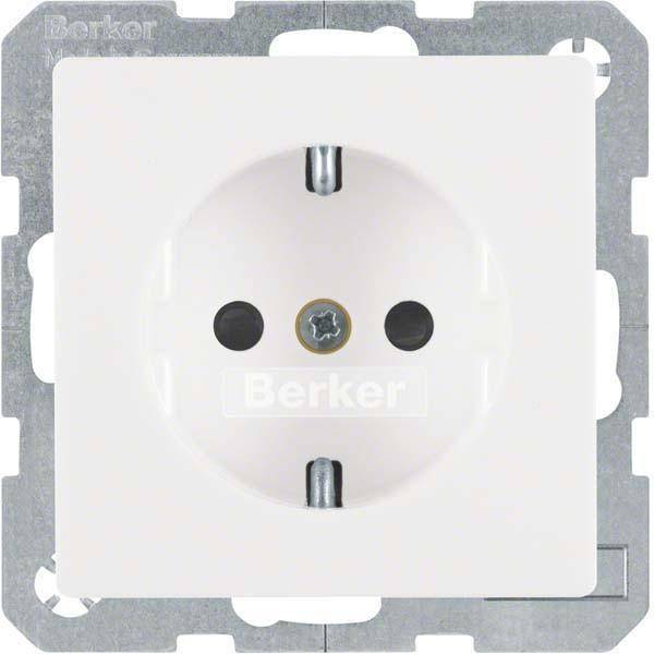 Berker Schutzkontakt-Steckdose 47236089 polarweiss samt-0