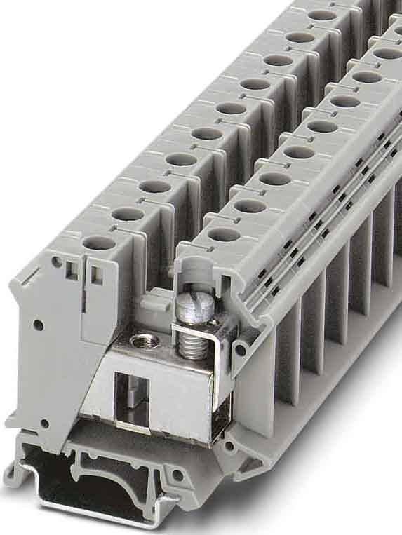 1St. Phoenix UTI 16 Installationsklemme Schraubanschluss Querschnitt: 6 mm² - 25 mm² AWG: 10 - 4 Breite: 12,2 mm-0