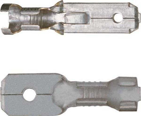 100 Stk. Klauke Flachstecker 2230 Messing