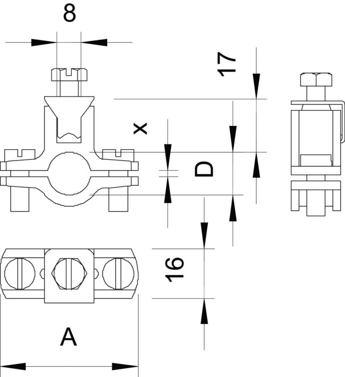 OBO Bettermann Erdungsschelle 950 Z 1 1/2-2