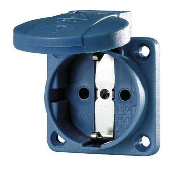 Mennekes Schuko-Anbau-Steckdose 16A,2p+E,230V,bl 11031-0