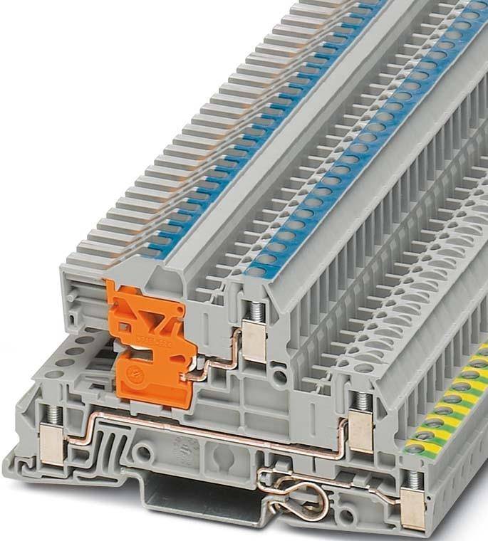1St. Phoenix UTI 2,5-PE/L/NT Installationsschutzleiterklemme Schraubanschluss Querschnitt: 0,2 mm² - 4 mm² AWG: