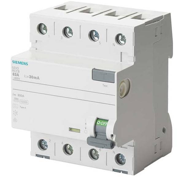 FI-Schutzschalter 5SV33426 4p.TypA In:25A 30mA Un AC:400V-0