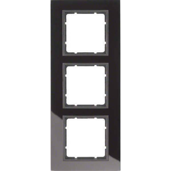 Berker 10136616, Anthrazit, Schwarz, Glas, Glänzend, Berker, 5 Stück(e)