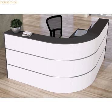 Theke Cento 2A BxT 180x180cm weiß/anthrazit-0