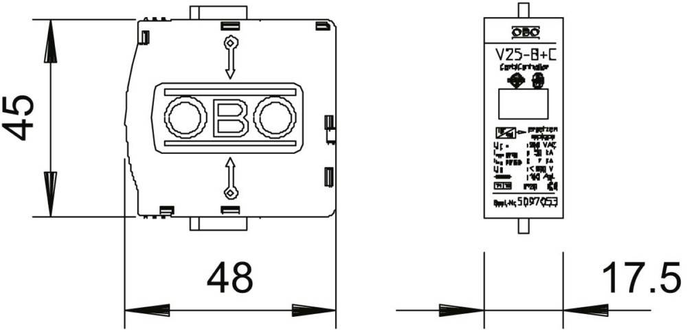 OBO Bettermann Überspannungsableiter C 25-B+C 0-1