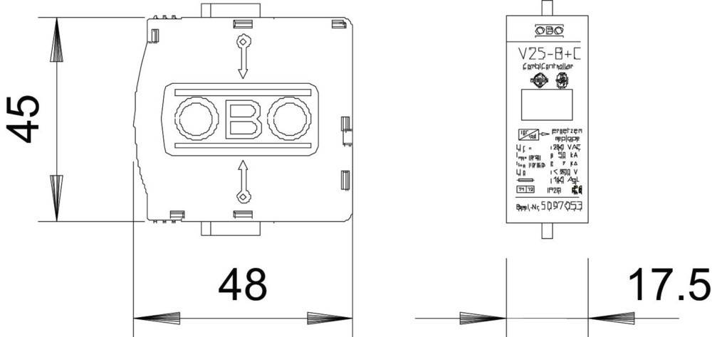 OBO Bettermann Überspannungsableiter C 25-B+C 0-2