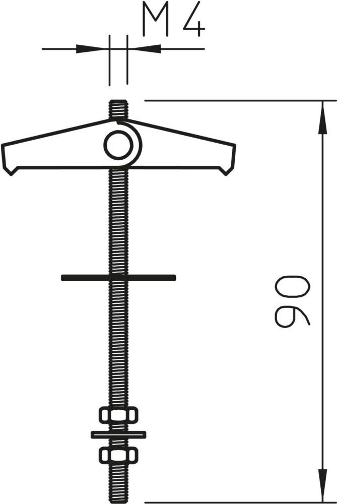 OBO Bettermann Federklappdübel 450 M4x95 G-1