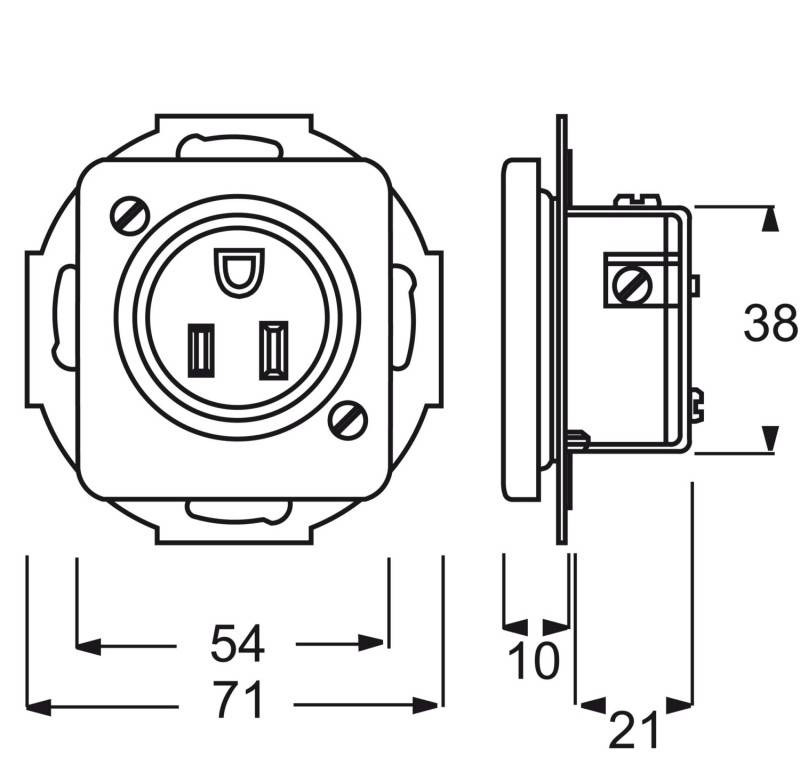 Busch-Jaeger Nema-Steckdose 3016 EUK-214-1
